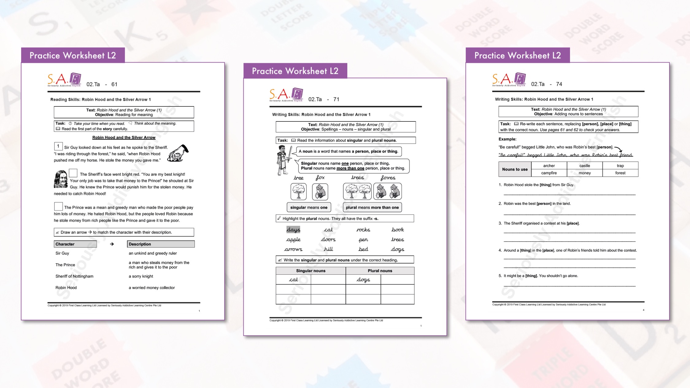 English Worksheets for young learners